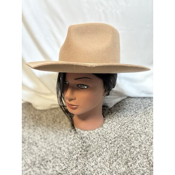 Gigi Pip Womens 55 Brown Wool Felt Wide Brim Rancher Western Hat Leather Band main image 9